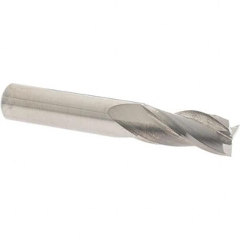 OSG 7/16, 1 LOC, 7/16 Shank Diam, 2-3/4 OAL, 3 Flute, Solid Carbide Square End Mill Single End, Bright Finish, Spiral...